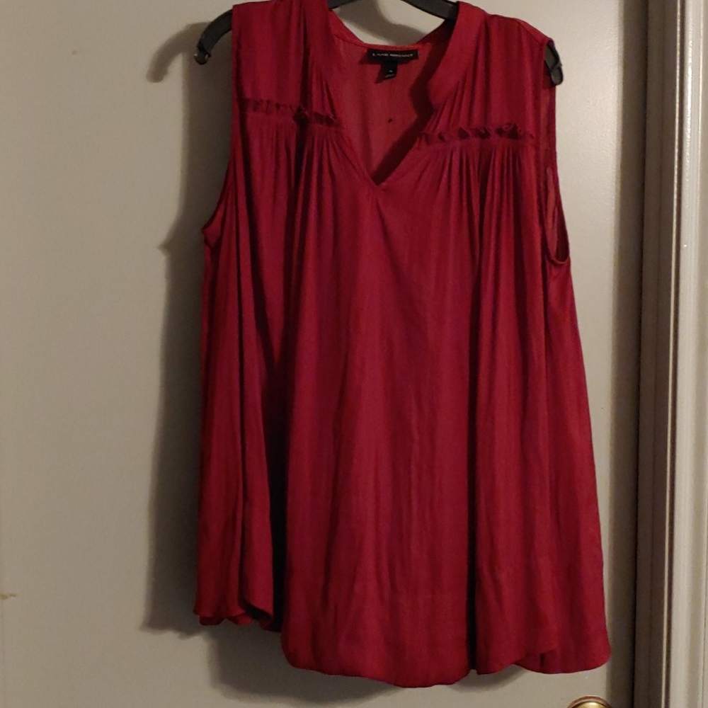 Ox blood sleeveless swing tunic